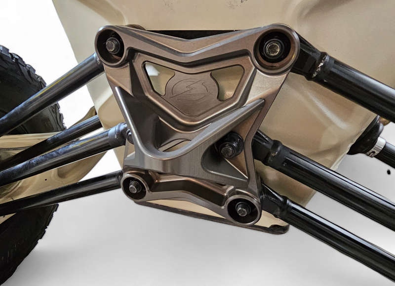 Can-Am Maverick X3 Radius Rod Plate - Rear - Elektric Off Road - Volt - Gun Metal - `17-`21